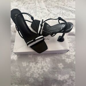 Halston Heritage Black Heeled Sandals